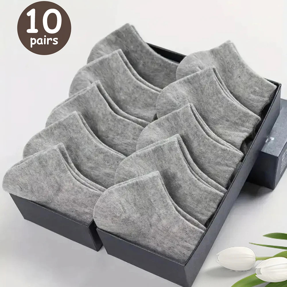 Men's Breathable Deodorant Low Cut Ankle Socks Sweat Wicking