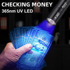 365nm UV Flashlight USB Rechargeable Detection Torch