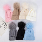 Big Pompom Baby Winter Hat Cute Knitted Beanie for Newborns