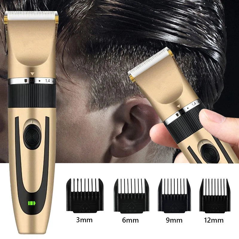 Electric Hair Clipper for Men Professional Rechargeable Trimmer