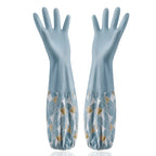 Velvet Rubber Cleaning Gloves Waterproof Winter Gloves