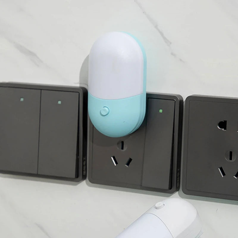 LED Mini Night Light Plug-In Bedside Sleep Lamp