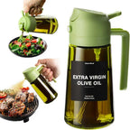 2-in-1 Olive Oil Sprayer Bottle Spray & Pour 470ML Glass Dispenser