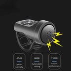 USB Rechargeable Electric Bike Bell 4-Mode Bicycle Horn with Anti-Theft Alarm