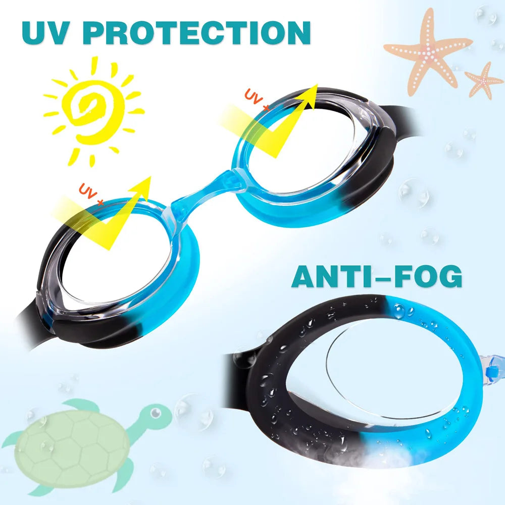 Kids Swimming Goggles Anti-Fog Waterproof Ages 3-14 Secondary image