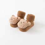 Cute Cartoon Bear Baby Socks Soft Anti-Slip Winter Cotton Socks