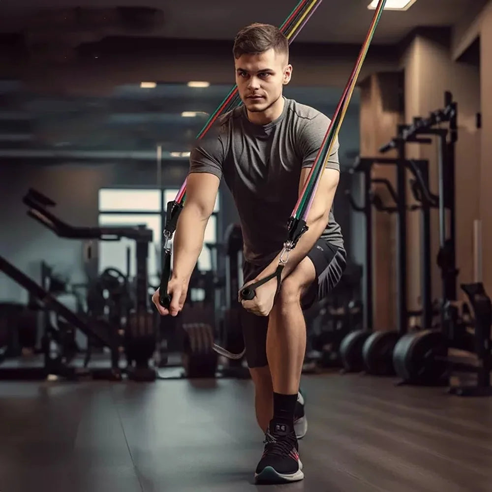 Pull Rope Resistance Bands Set Chest Expander Home Workout Gym Secondary image