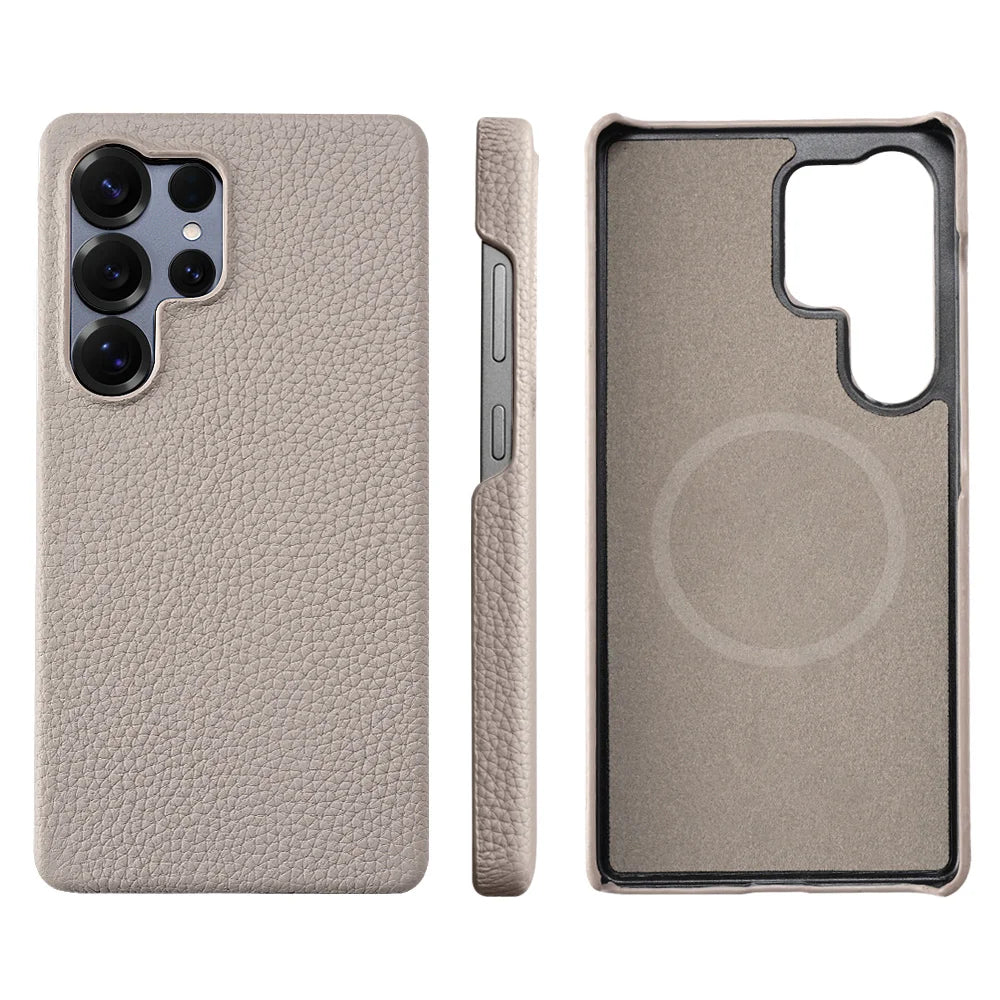 MagSafe Magnetic Leather Case for Samsung S24 S25 S26 Ultra Plus Cover
