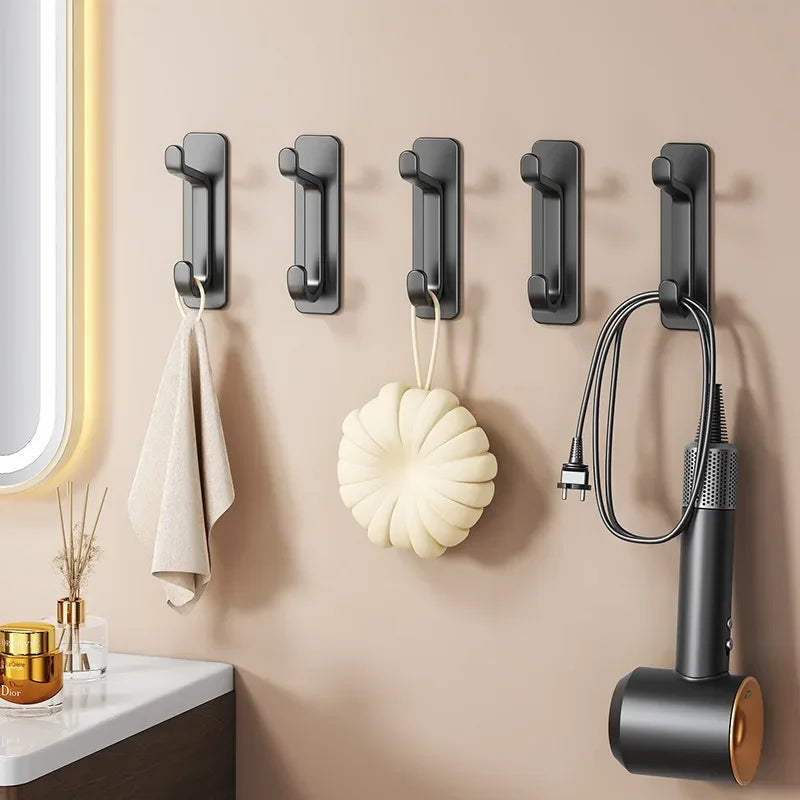 5Pcs Heavy Duty Self-Adhesive Hooks No-Drill Wall Storage Hooks Secondary image