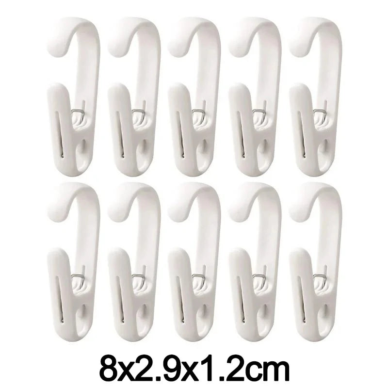 10Pcs Multifunctional Clip Hooks Hanging Storage Clips for Home