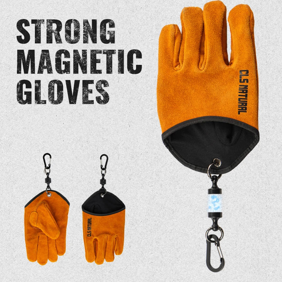 Cowhide Leather BBQ Gloves – Heat Resistant Grilling & Camping Mitts Main image