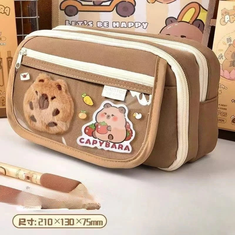 Kapibara Pencil Case Cute Stationery Box for School Students