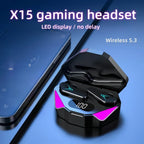 TWS Wireless Bluetooth Earbuds LED Display Noise Cancelling Headset X15
