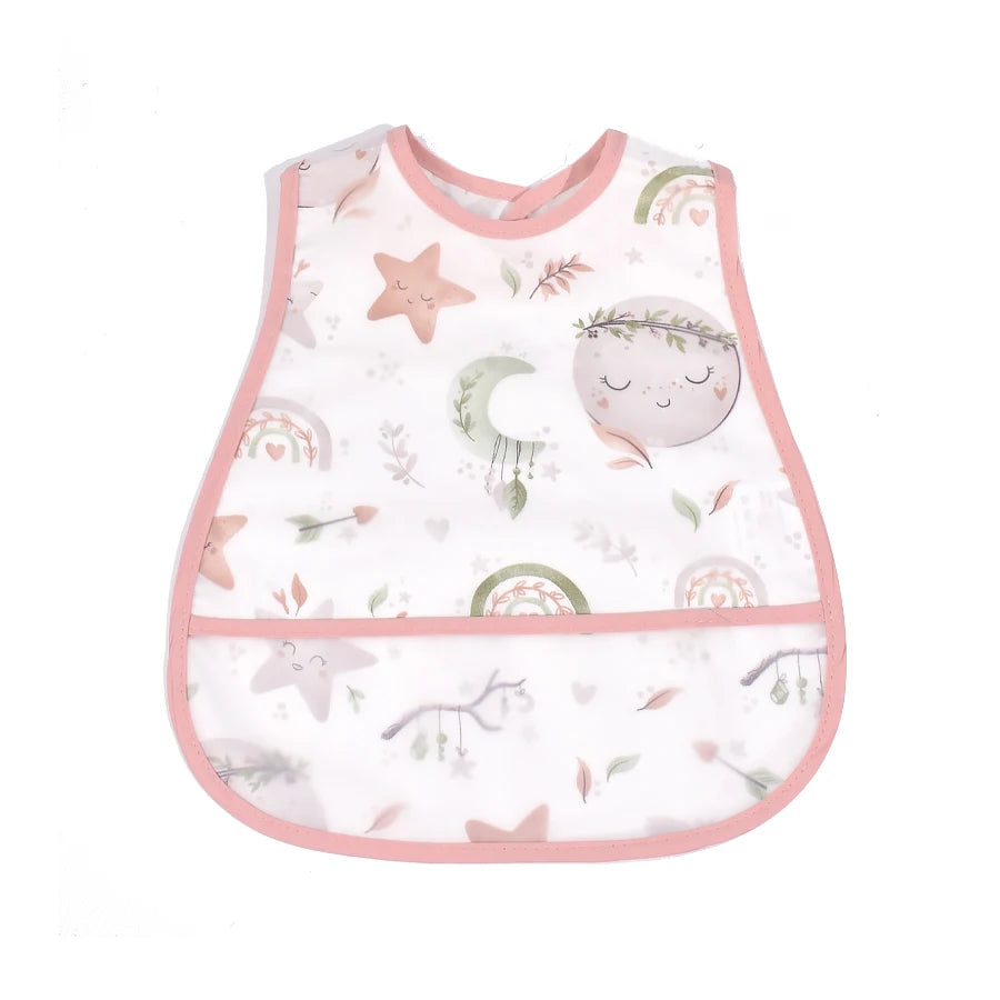 Cartoon EVA Waterproof Baby Bib with Pocket Feeding Apron