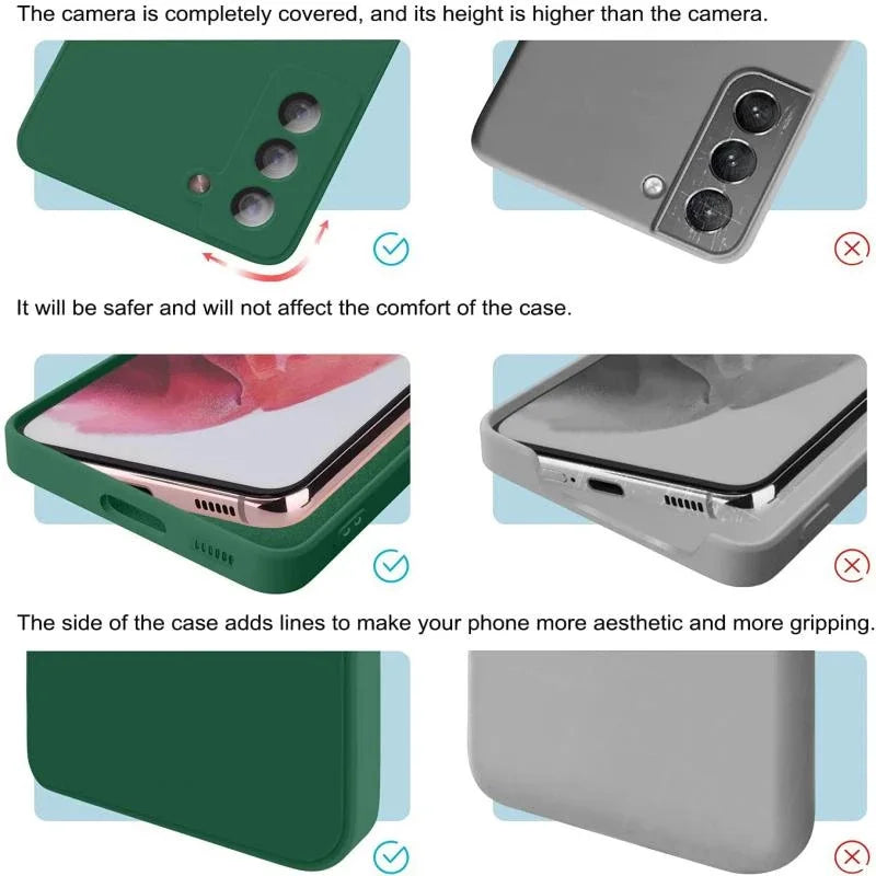 Luxury Liquid Silicone Case for Samsung Galaxy S20 S21 S22 S23 S24 S25