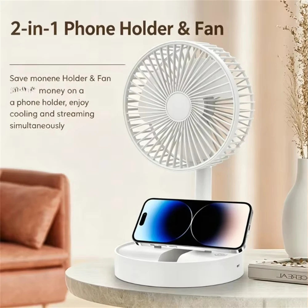 Mini Oscillating Desk Fan Portable Battery Table Fan
