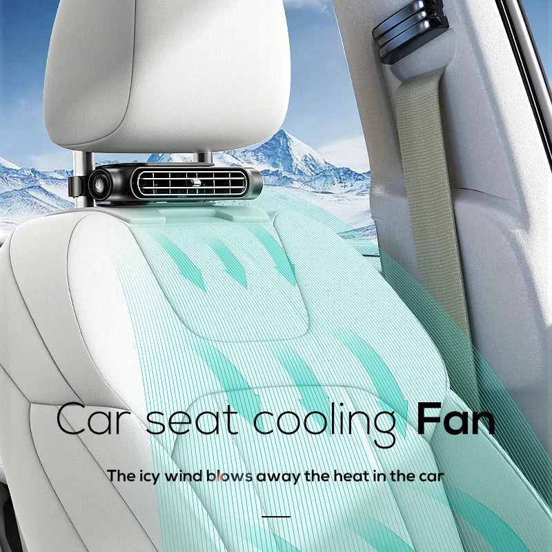 Portable Car Seat Cooling Fan USB Backrest Air Cooler