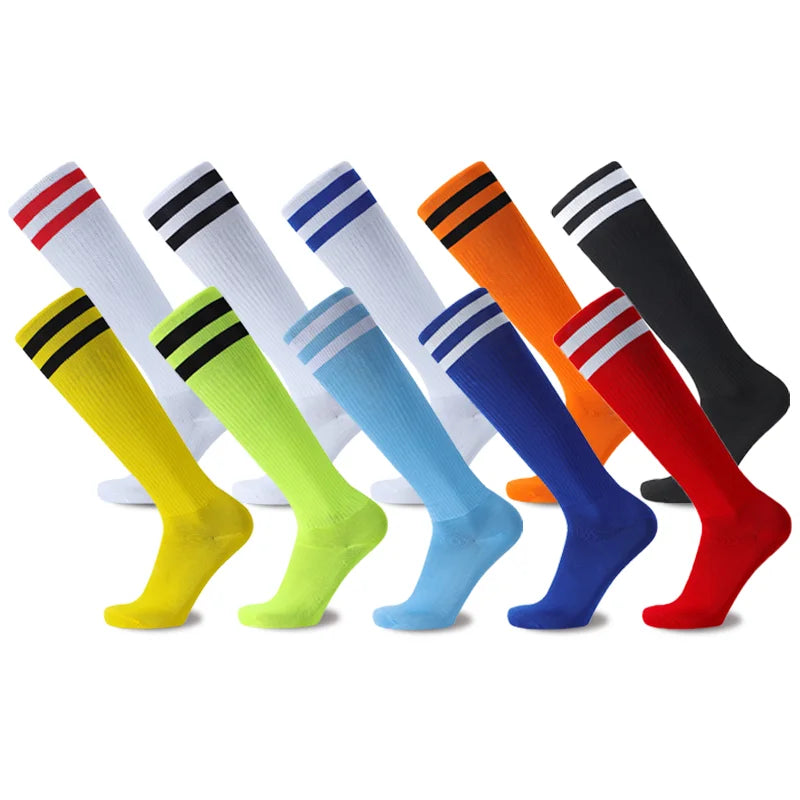 Striped Football Socks Men, Women & Kids Over Knee Soccer Rugby Sports