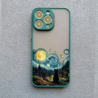 Black Cat Starry Night Case for iPhone 11 12 13 14 15 16 17 Pro Max