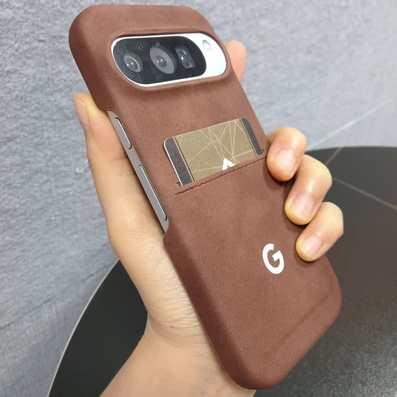 Business Leather Card Holder Case For Google Pixel 10 Pro XL 9 8A