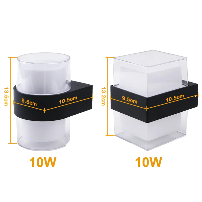 10W LED Wall Light Outdoor Porch Sconce Lamp