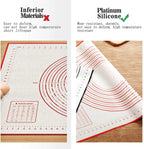 UNTIOR Silicone Baking Mat Non-Stick Dough Kneading & Pizza Rolling Pad