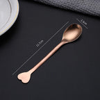 2Pcs Love Handle Coffee Spoon Set – Stainless Steel Tea & Dessert Spoon