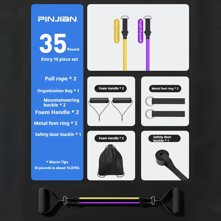 Pull Rope Resistance Bands Set Chest Expander Home Workout Gym
