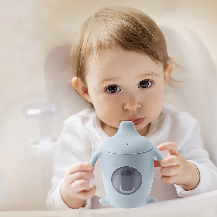 Kids Silicone Water Bottle with Handle Toddler Cup Main image