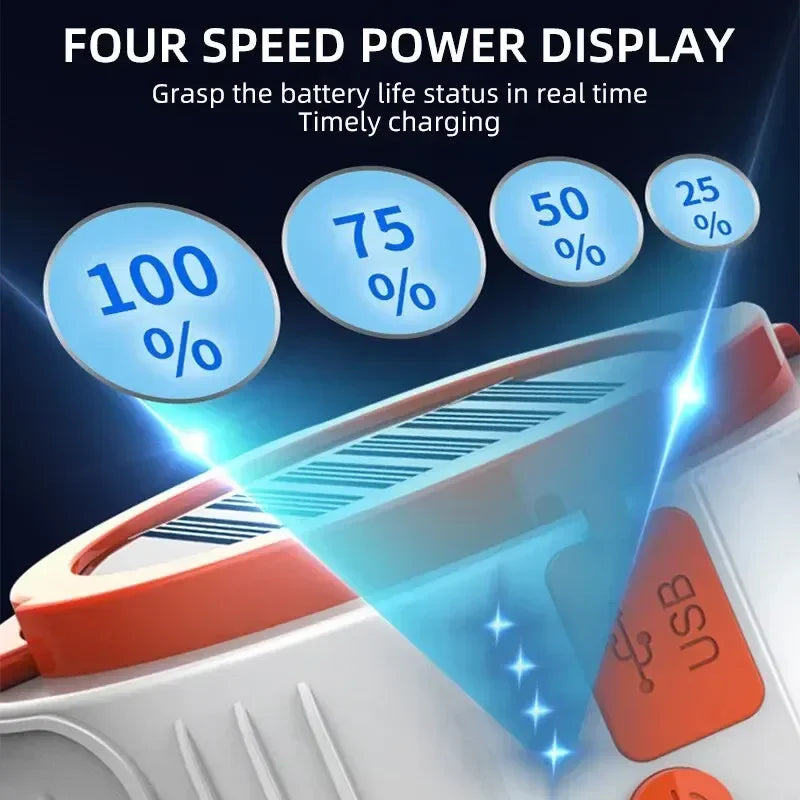 Solar LED Camping Light Bulb Rechargeable Emergency Lamp