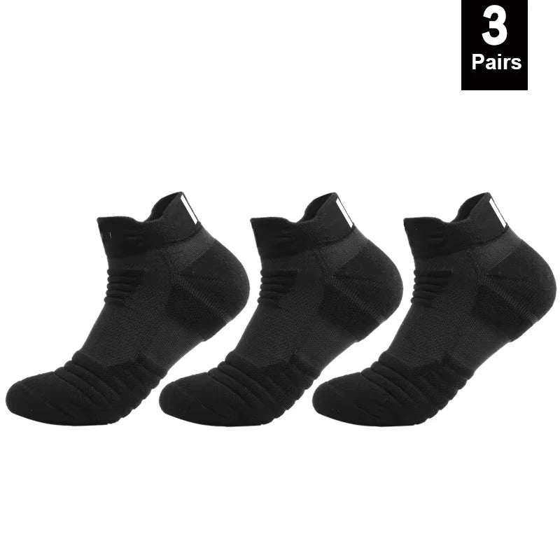 Anti-Slip Football Socks Men Breathable Cotton Soccer Socks 3 Pairs
