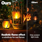 Solar Flame Rope Lantern Waterproof Hanging Lamp