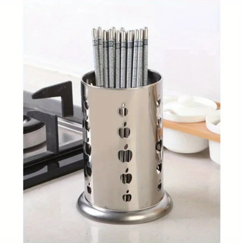 Stainless Steel Cutlery Holder Drain Rack Basket