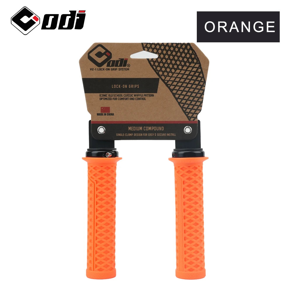 ODI VS-21 Lock-On MTB Grips Waffle Anti-Slip Shockproof Silicone