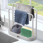 Double-Layer Kitchen Cloth Rack Sink Sponge & Dish Cloth Organizer