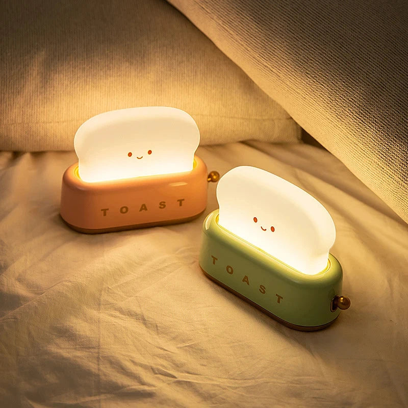 Cute Toaster Night Light Rechargeable Bedside Lamp Main image