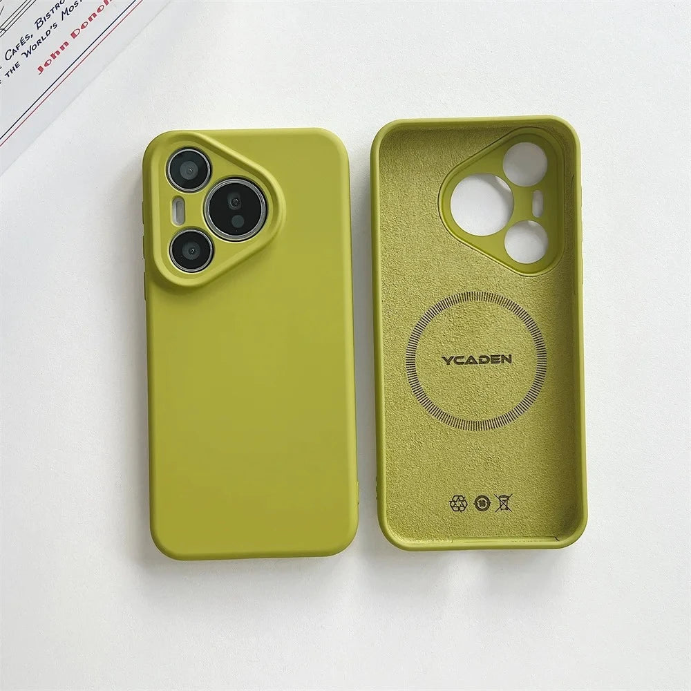 Luxury MagSafe Liquid Silicone Case for Huawei Pura 80 Pro & 80 Ultra