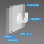 Self-Adhesive Transparent Wall Hooks Heavy Duty Sticky Hooks Set