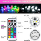 Submersible RGB LED Underwater Lights with Remote Control