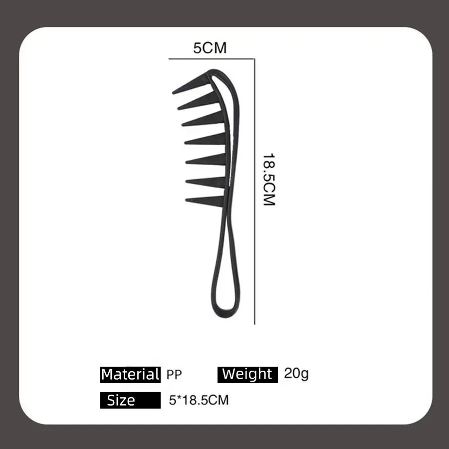 Measurement chart of a hairbrush with dimensions and material details.