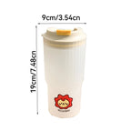 WORTHBUY Cute Bear Water Cup Leak Proof Portable Travel Tumbler