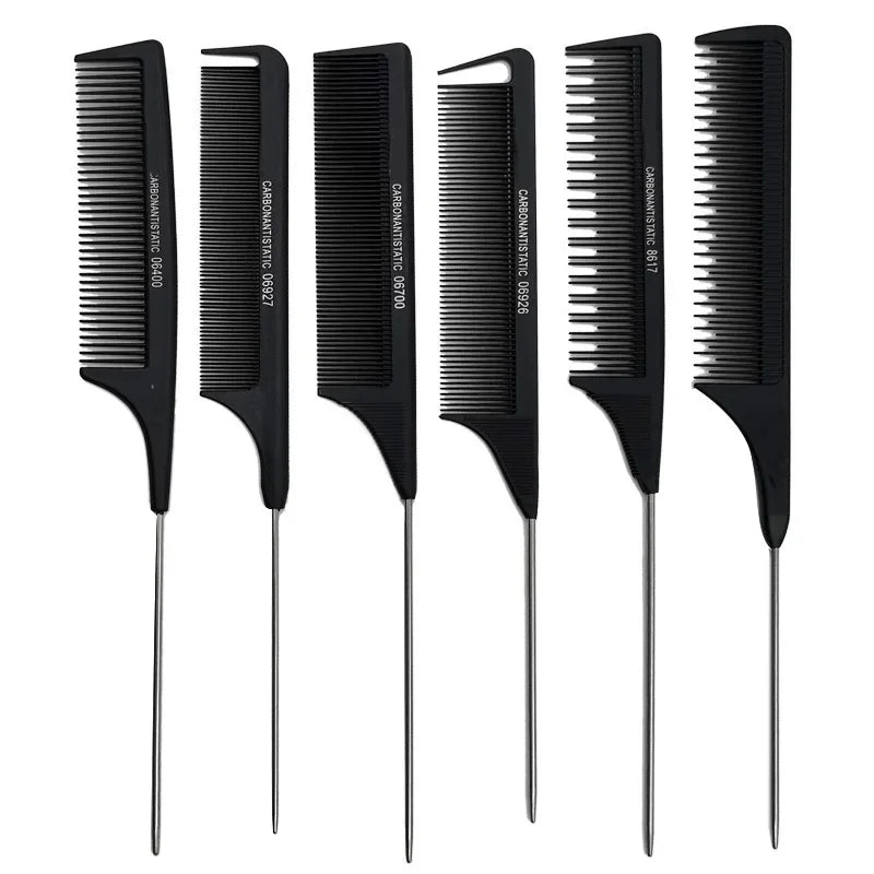 Rat Tail Comb | Fine Tooth Stainless Steel Salon Comb