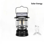 2-in-1 Solar Camping Lantern USB Rechargeable Light