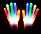 Light Up Gloves Halloween Skull Costume Party Rave Glow Gloves
