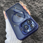 Luxury Magnetic Stand Case with Lens Guard for iPhone 16 15 14 Pro Max