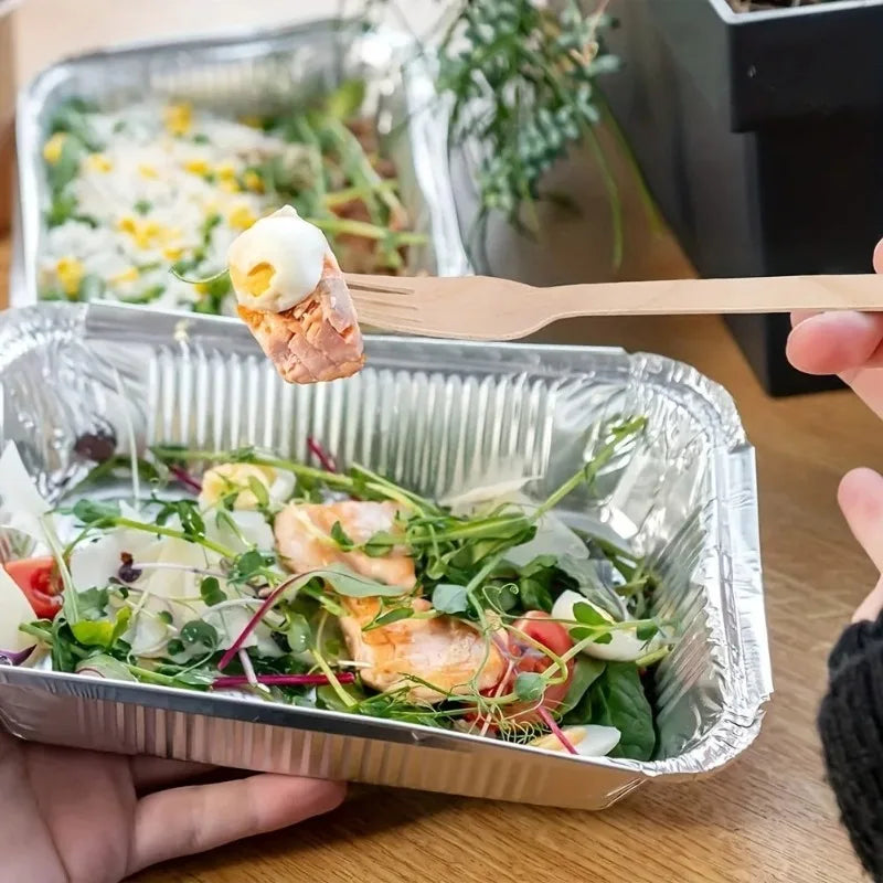 50PCS Disposable Forks Portable Plastic Forks for Picnic & Events