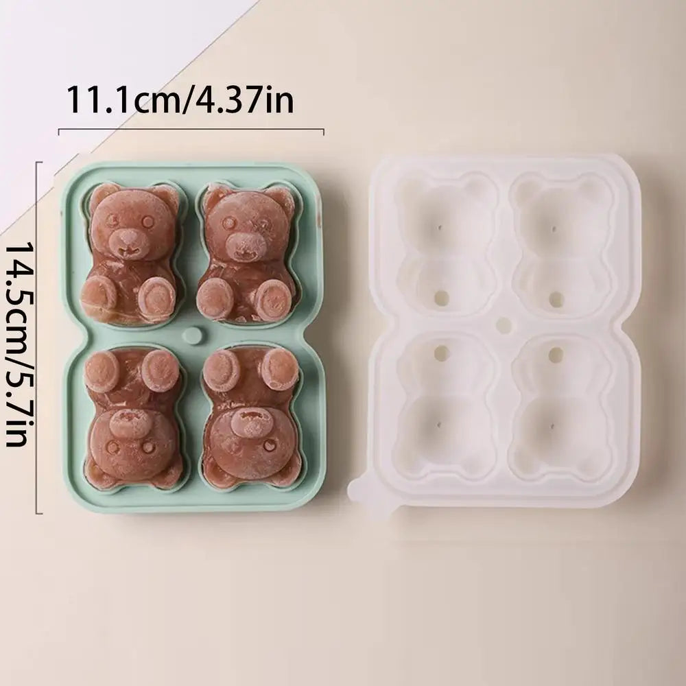 Bear Ice Cube Mold UK Silicone Food Grade Ice Tray & Freezer Molds