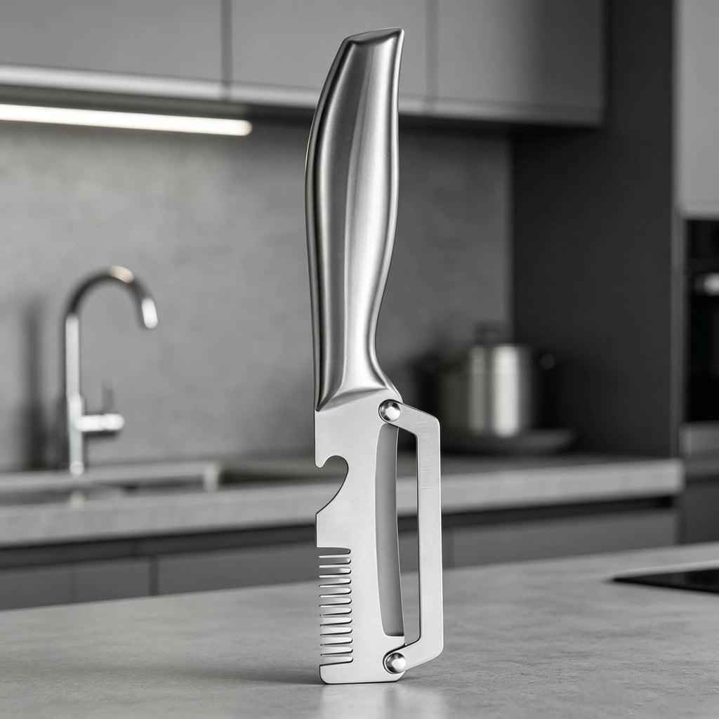Multifunctional 3-in-1 Stainless Steel Peeler – Slicer & Shredder Tool