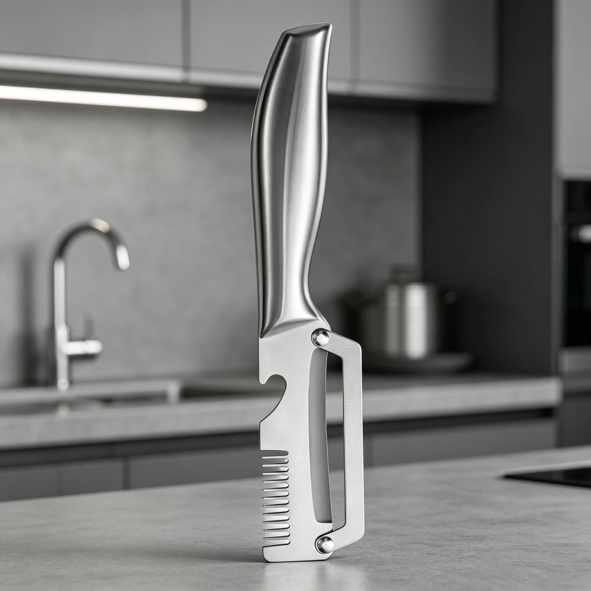 Multifunctional 3-in-1 Stainless Steel Peeler – Slicer & Shredder Tool
