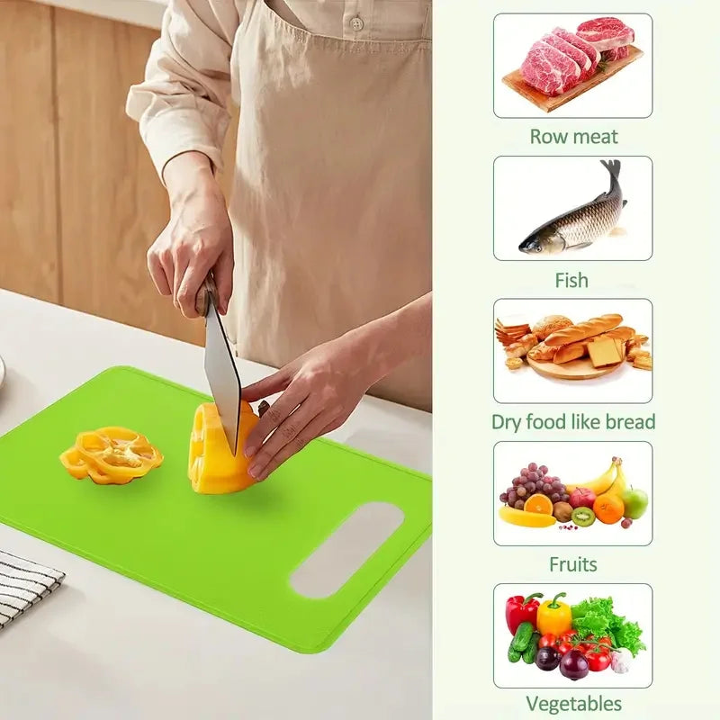 3PCS Plastic Cutting Boards BPA-Free Non-Slip